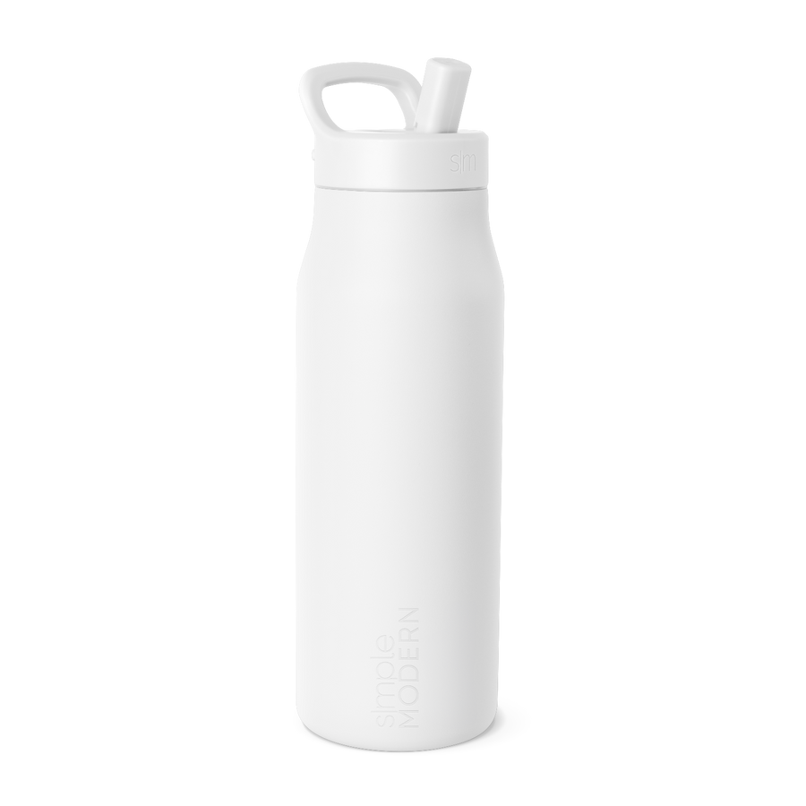 Mesa Water Bottle - Signature - Winter White